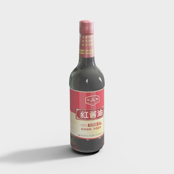 Oriental Style Soy Sauce Bottle 3D model