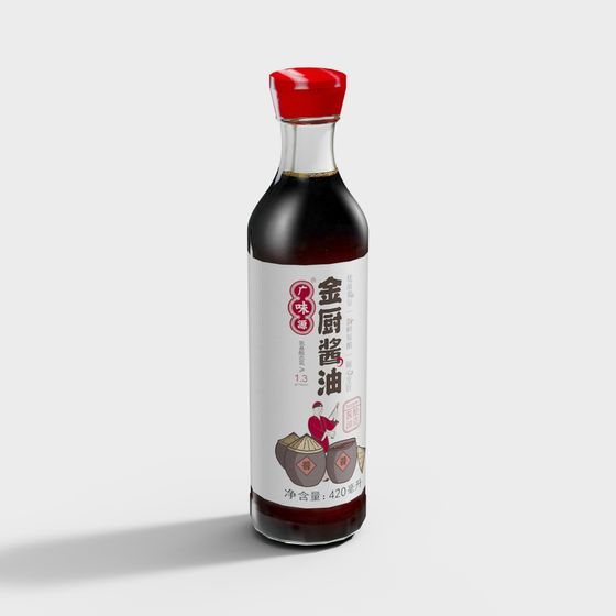 Cultural Soy Sauce Bottle 3D model for Creative Projects