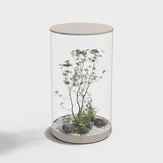 Glass Greenhouse Plants 3D model for Creative Projects