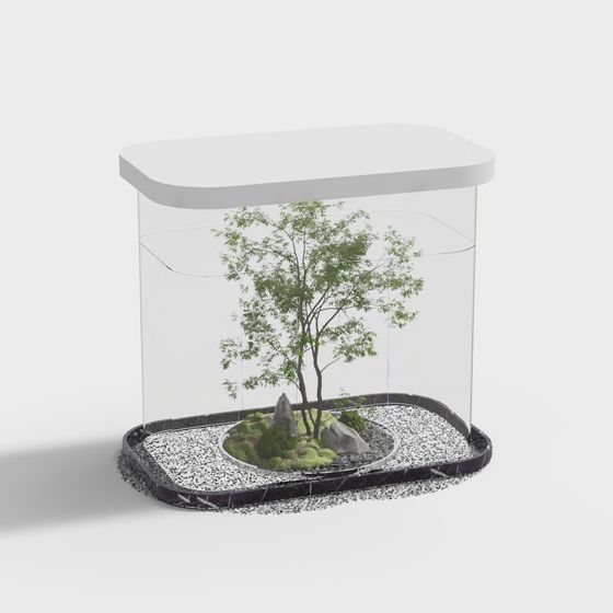 Mini Garden 3D model - Nature Meets Modern Design