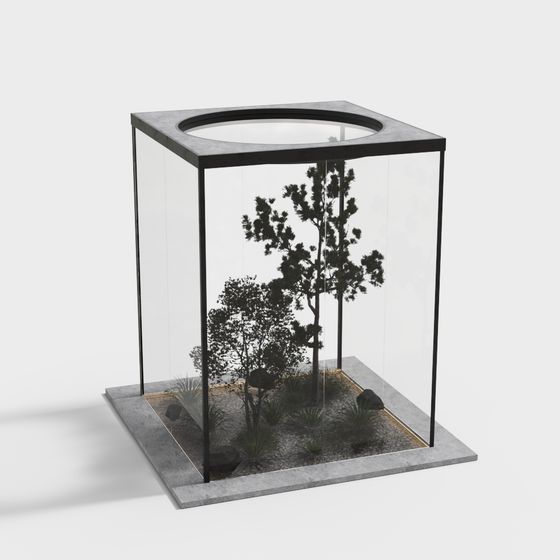 Glass Cube Garden 3D model
