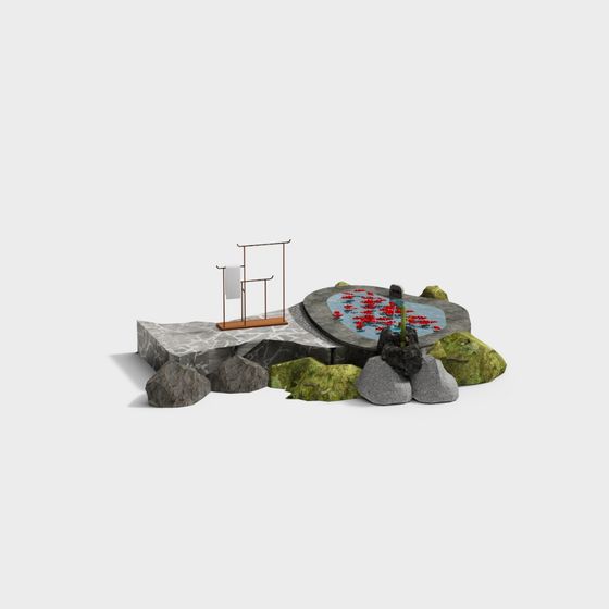 Zen Garden Oasis 3D model
