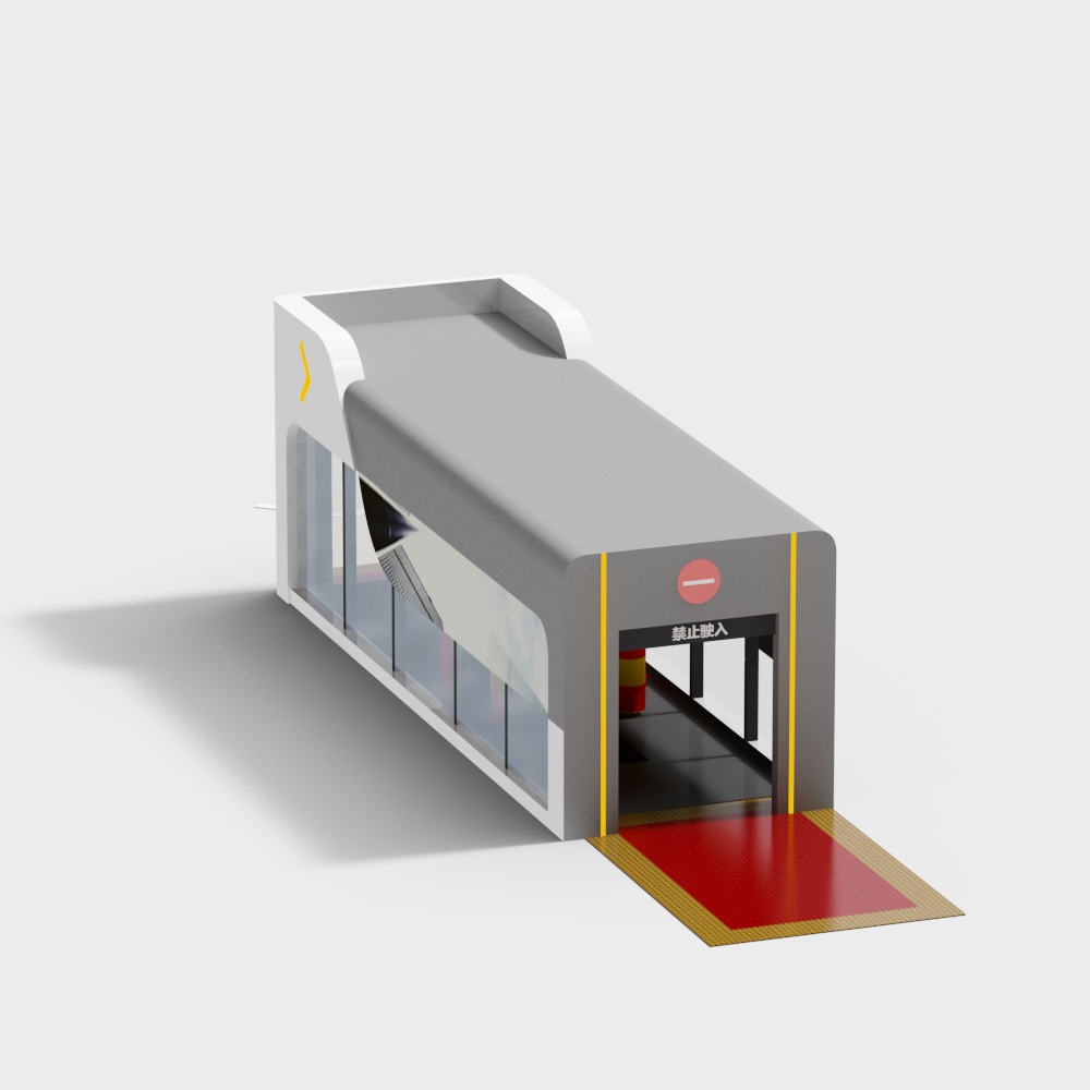 Modern Futuristic Entrance 3D model