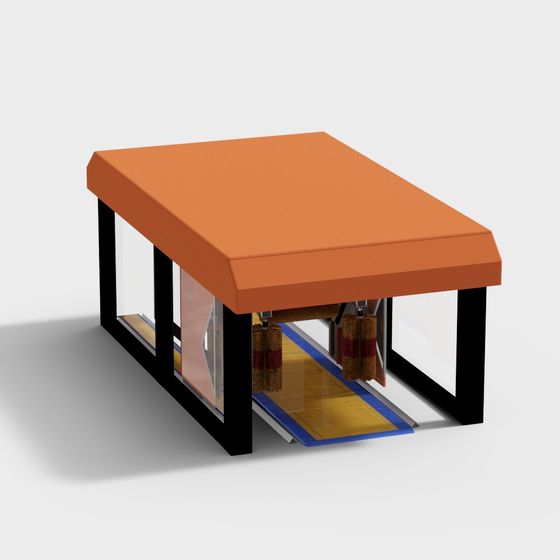 Futuristic Low-Polygon Coffee Table 3D model