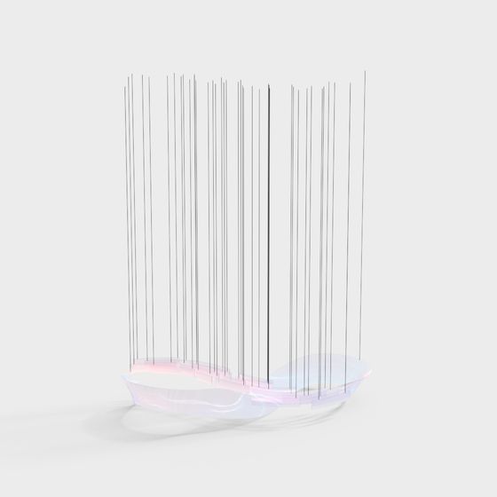 Light Pillars 3D model for Futuristic Architecture
