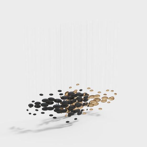 Golden Raindrop 3D model for Artistic Inspiration