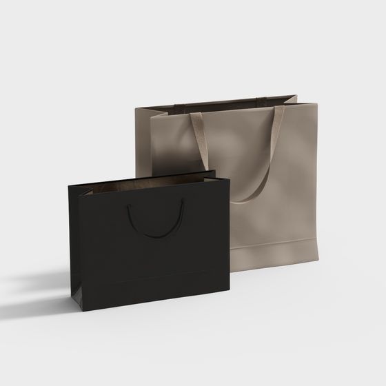 Sleek Minimalist Shopping Bag 3D model