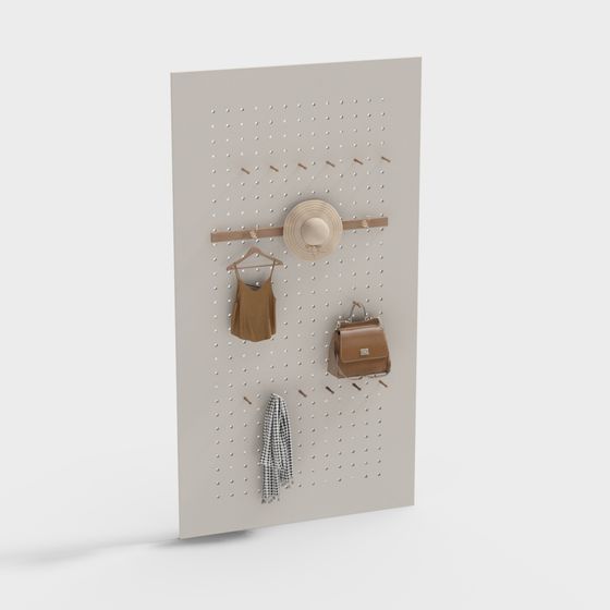Pegboard Organizer 3D model for Modern Spaces