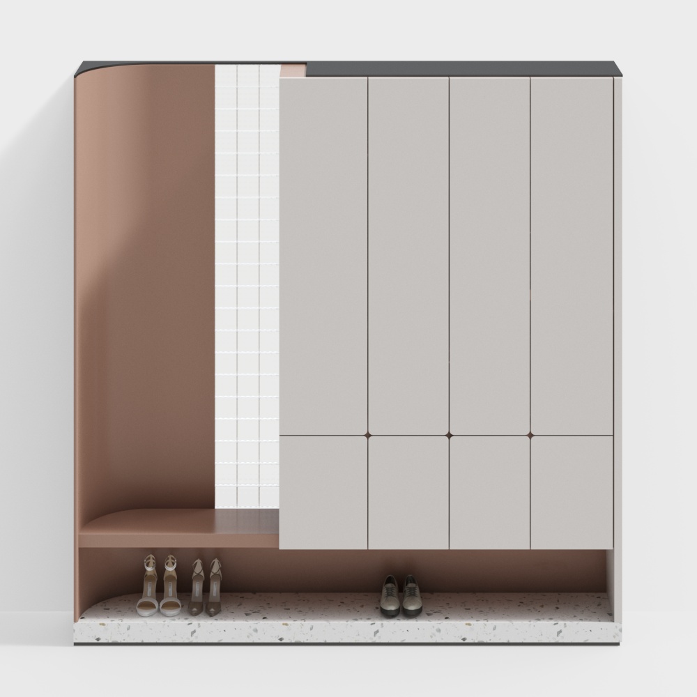 Modern entryway cabinet