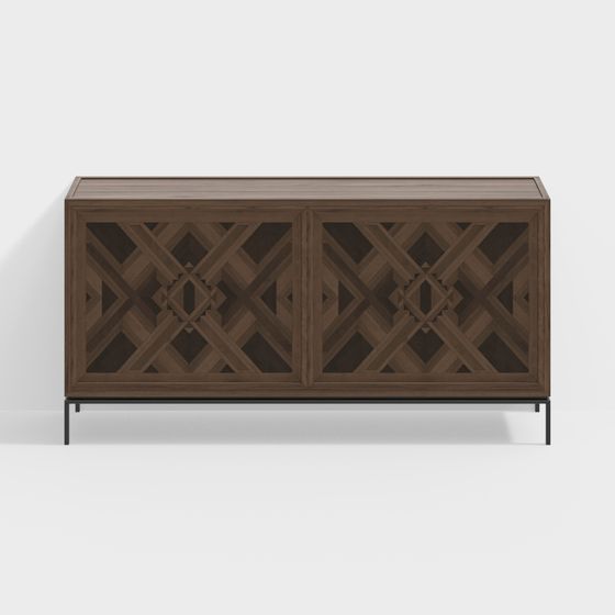 Geometric Charm Sideboard 3D model