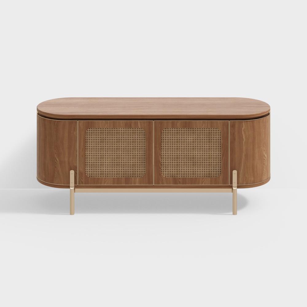 Gabinete de entrada de estilo Wabi-sabi