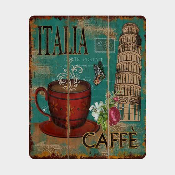 Vintage Coffee-Themed 3D Model - Italian Charm