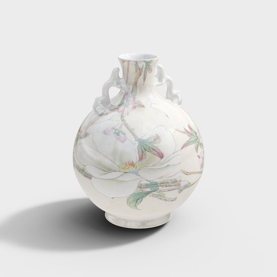 Artistic Low Poly Flower Vase 3D model for Creative Spaces