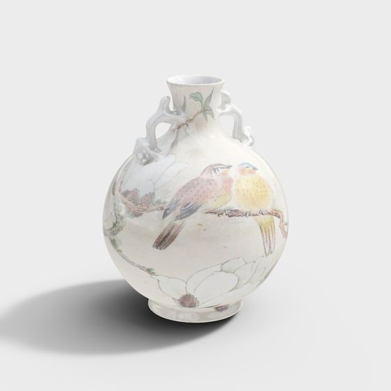 Elegant Chinese-Inspired 3D Vase Model