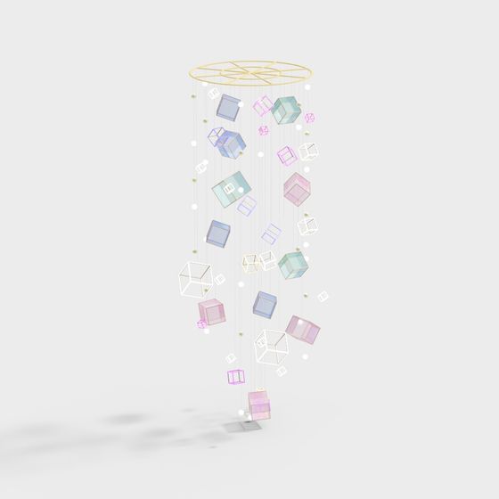 Dreamy Geometric Dance 3D Model