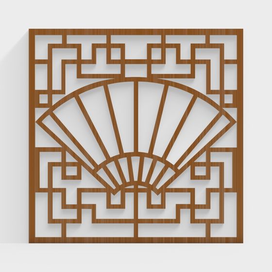 Geometric Fan Maze 3D Model Design