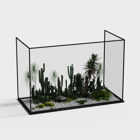 Desert Oasis Low-Poly 3D model