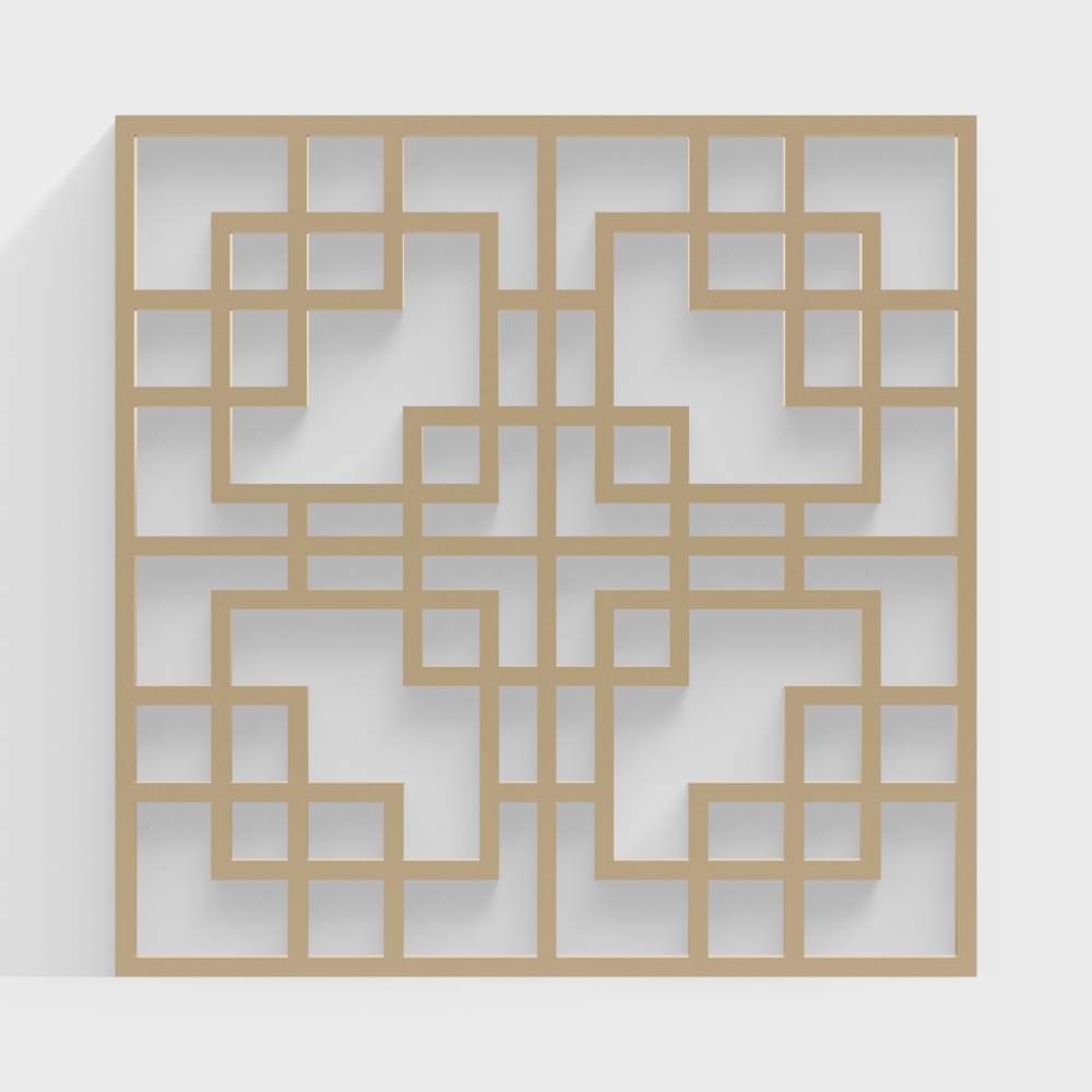 Square carved window