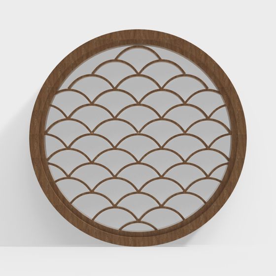 Elegant Round Window 3D model Design