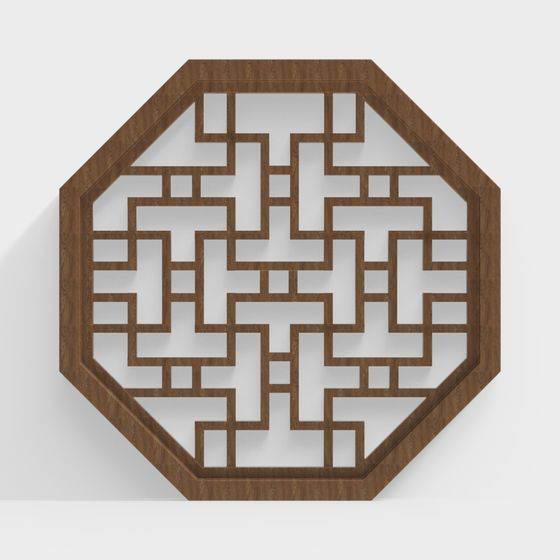 Octagonal Hollow Window 3D model