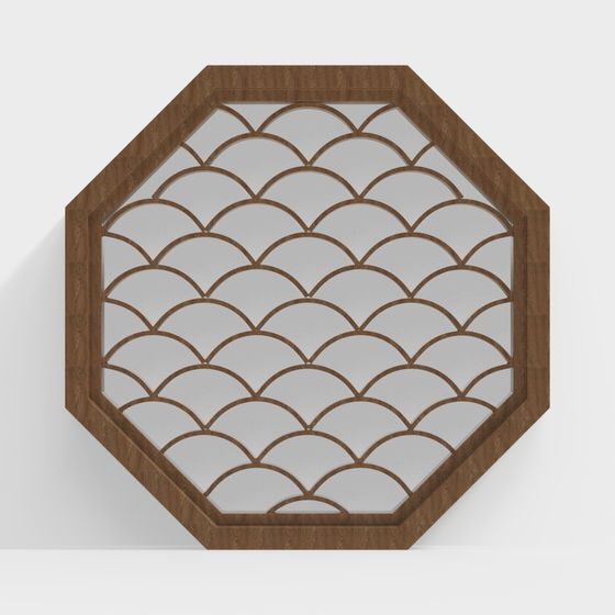 Hexagonal Panel 3D Model with Unique Low-Poly Style