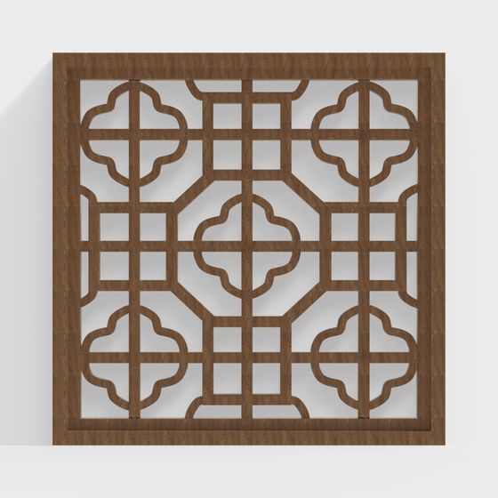 Traditional Low-Poly Window 3D model for Decor