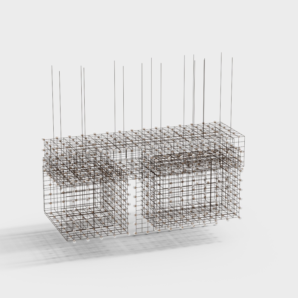 Intertwined Cubes 3D model for Unique Geometry Aesthetics