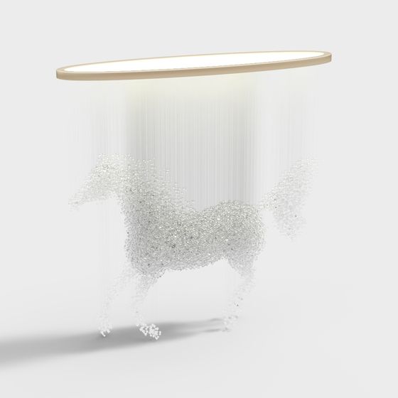 Phantom Horse Lamp 3D model