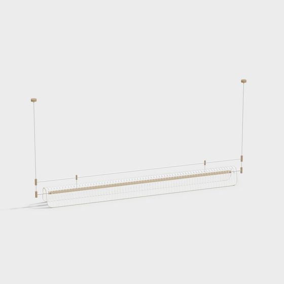 Modern Minimalist Hanging Clothes Rack 3D model