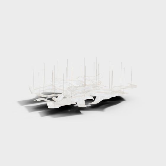 Flowing Light Low-Polygon 3D Model for Creative Projects