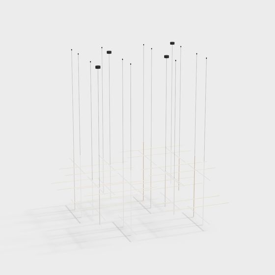Grid Light 3D model for Modern Aesthetics