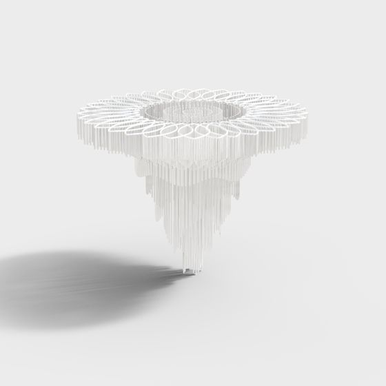 Floral Language Table 3D model for Creative Projects