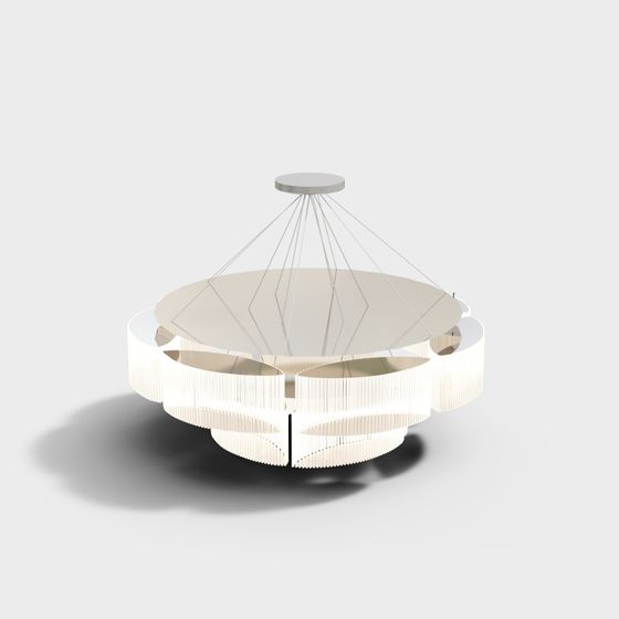 Suspended Light 3D model - A Blend of Aesthetics and Functionality