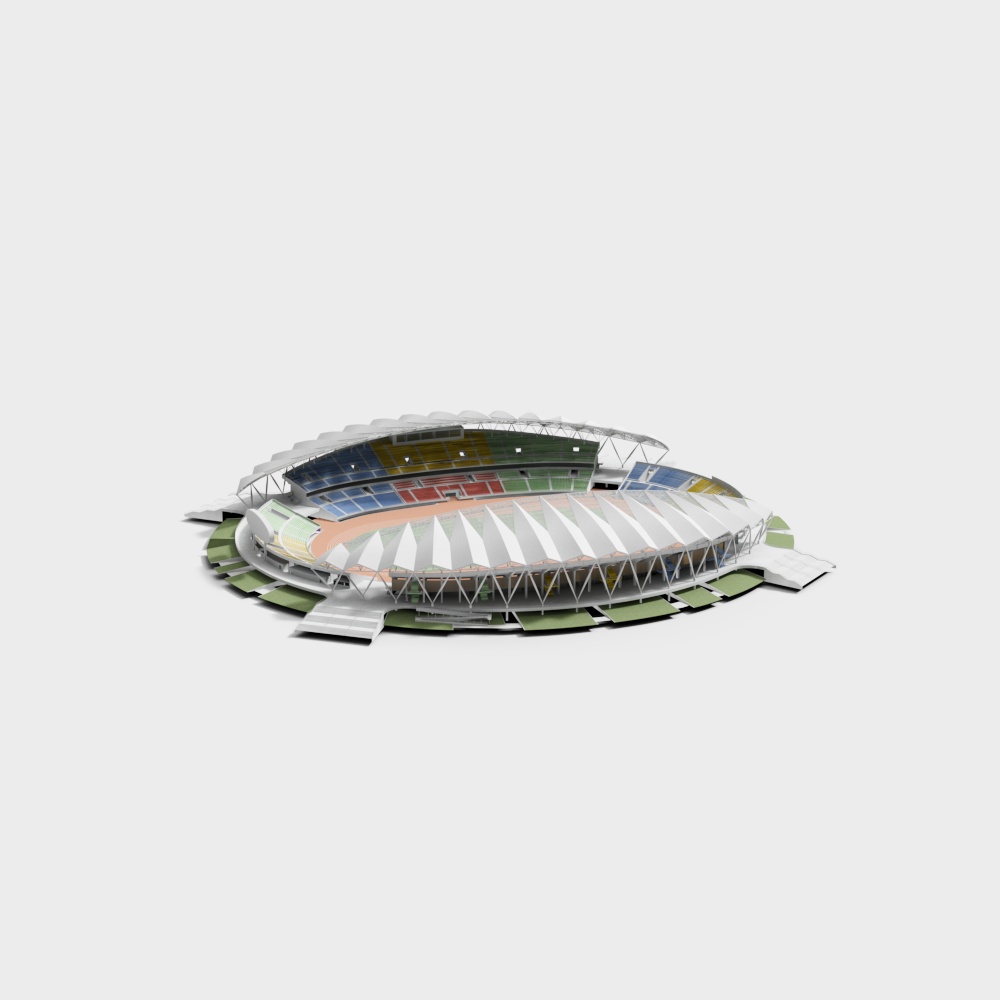 Vibrant 3D Stadium Model for Dynamic Sports Events