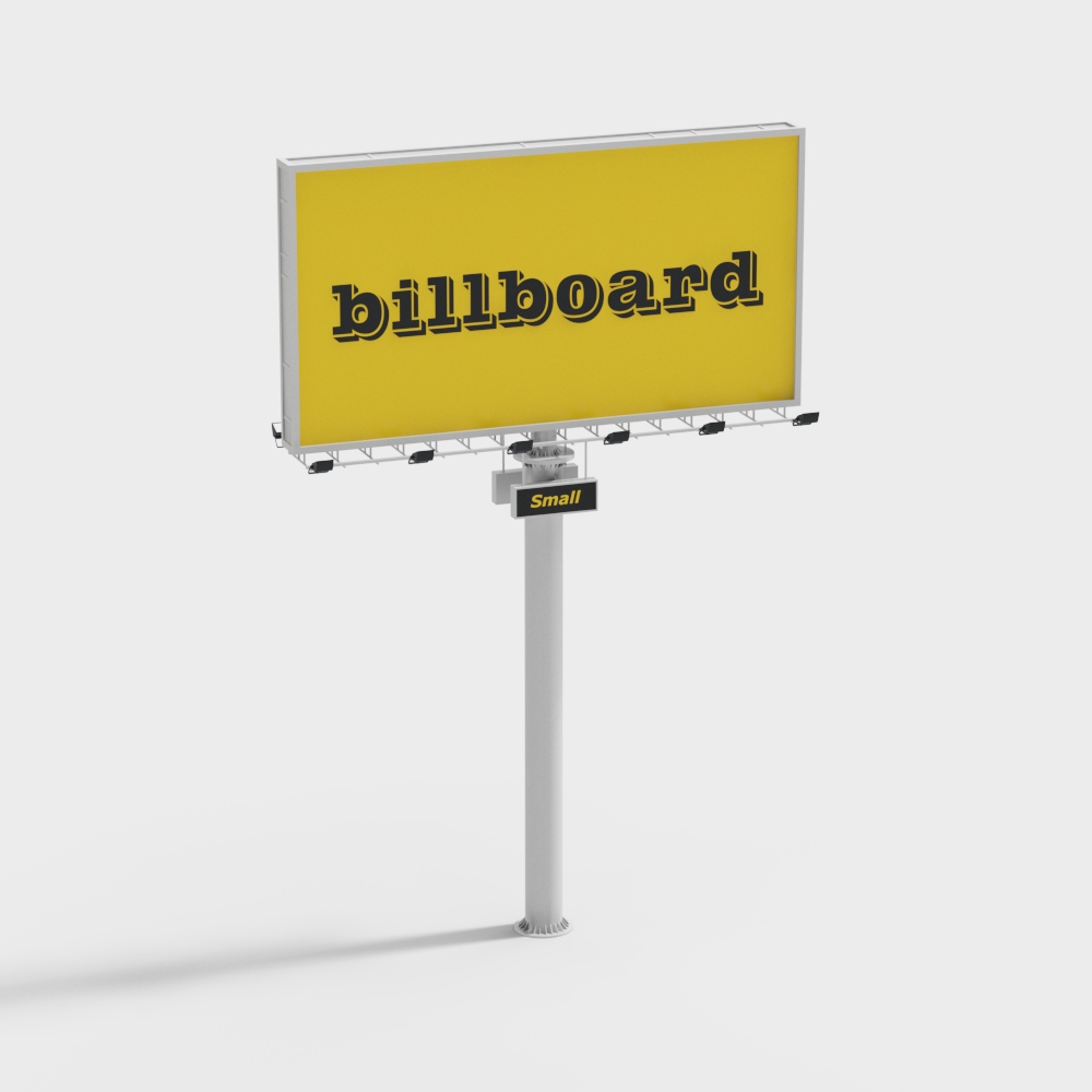 Outdoor single column double-sided large billboard