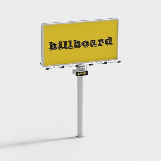 Vibrant Small Billboard 3D Model