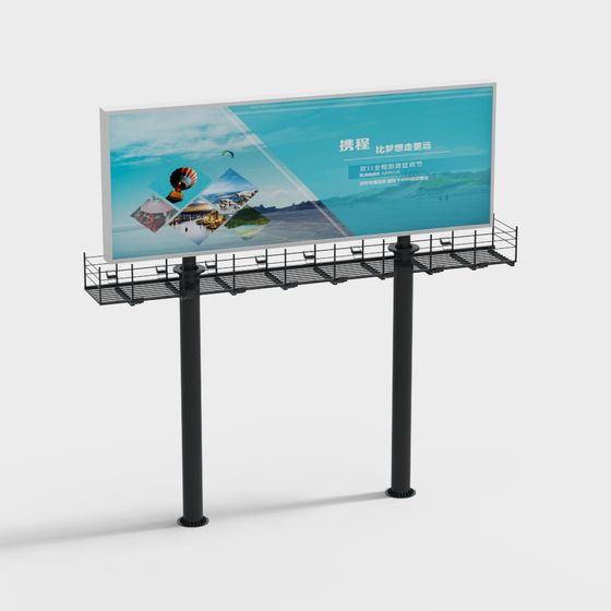 Stunning Billboard 3D model with Low Poly Design