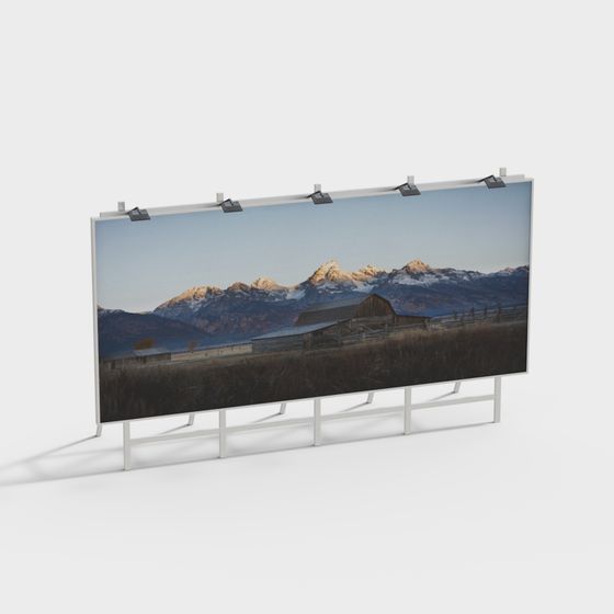 Mountain Cabin Billboard 3D model