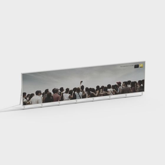 Dynamic Crowd Display Billboard 3D model