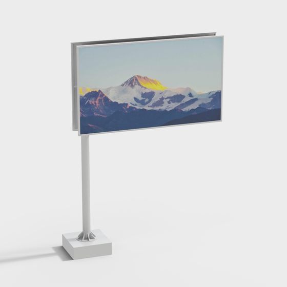 Minimalist Outdoor Billboard 3D model