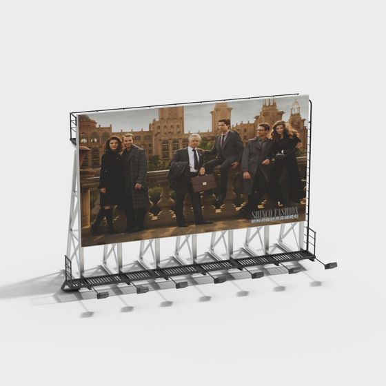 Modern Retro Billboard 3D model