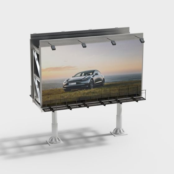 Modern Billboard 3D model for Urban Landscapes