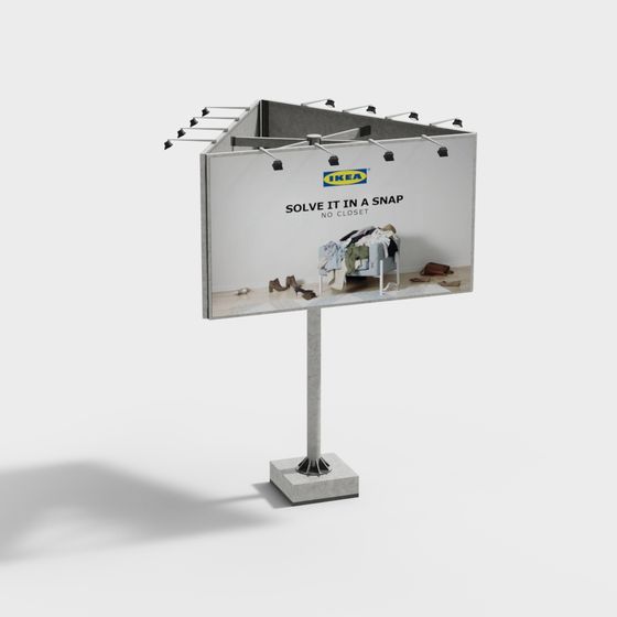 Unique Low-Polygon Billboard 3D Model