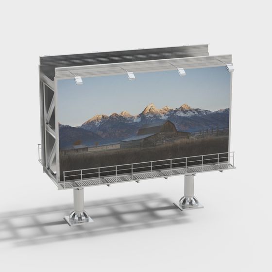 Urban Window 3D model - Unique Advertising Billboard