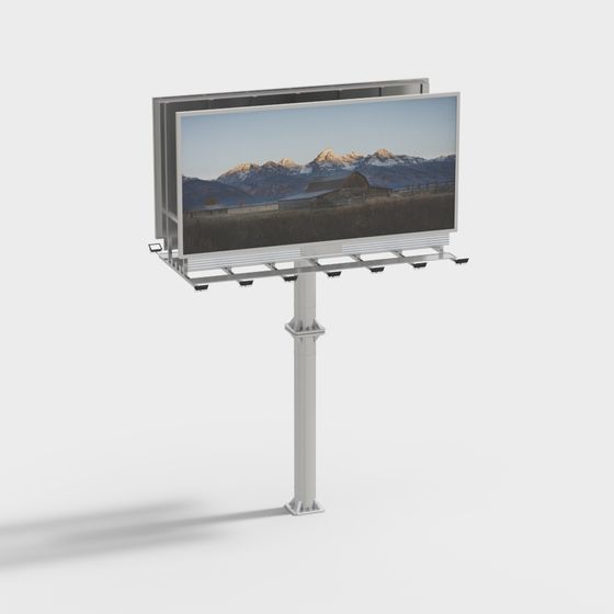 Modern Billboard 3D Model for Creative Projects