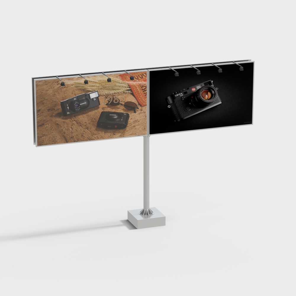 Large siYgle columY double sided billboard