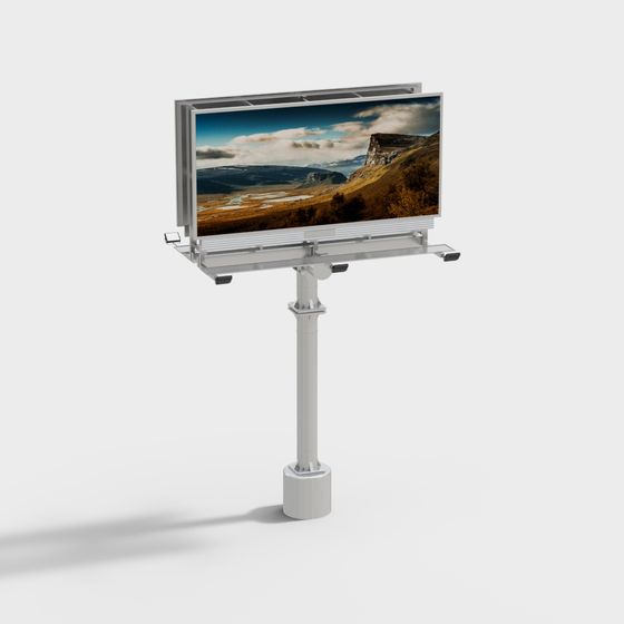 Outdoor Billboard 3D model for Digital Art