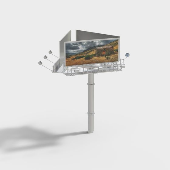 Modern Billboard 3D model for Urban Landscapes