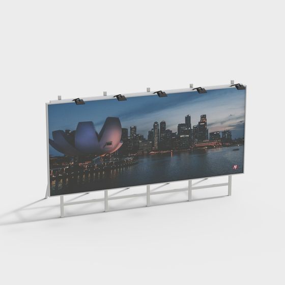Modern City Billboard 3D model