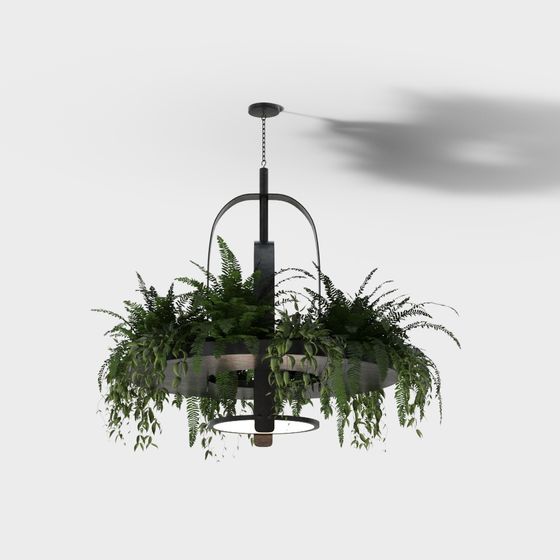 Hanging Plant Light 3D model for Modern Interiors